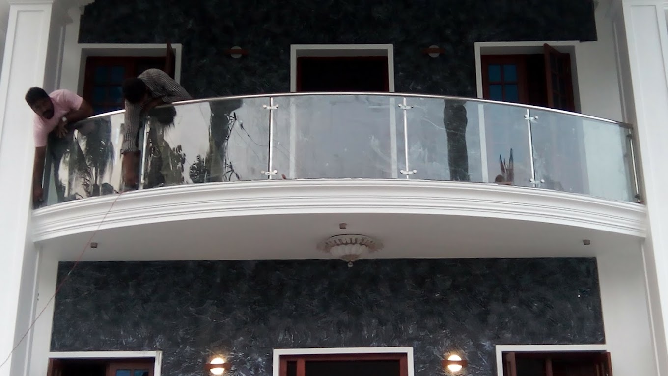 CURVED GLASS HANDRAILS DEALERS IN KOCHI