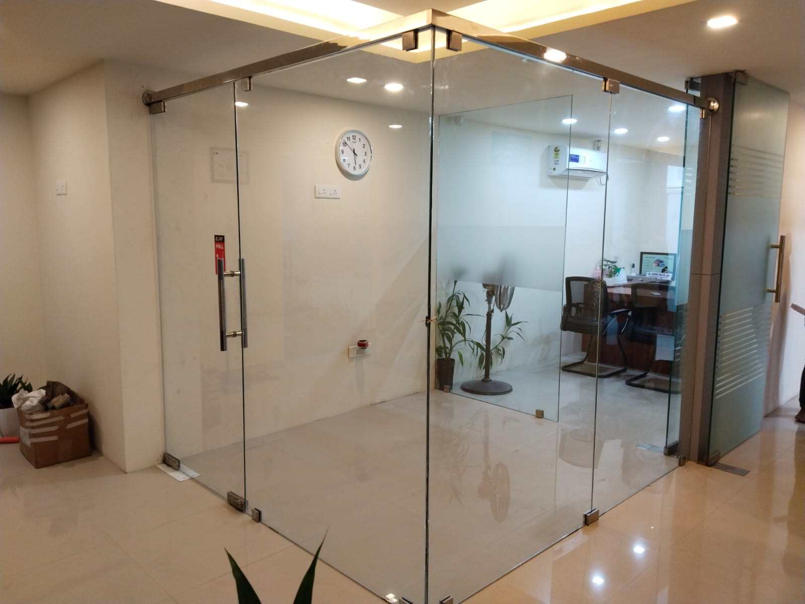 TOUGHENED GLASS OFFICE CABINS AND PARTITIONS WORKS IN KOCHI